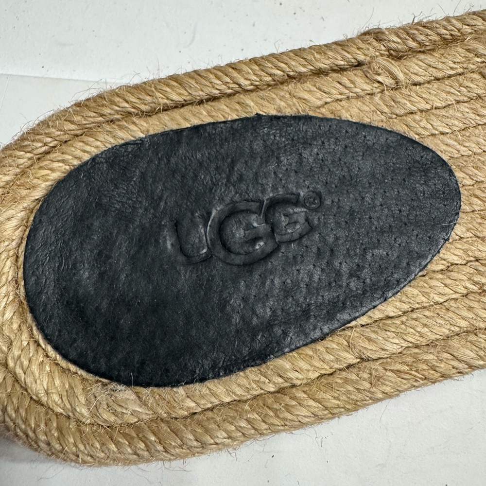 UGG Australia Women’s Sz 7 Exotic Jute Espadrille Black Cherry 1011192 Sandals - Picture 3 of 6